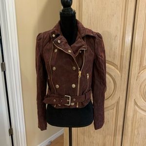 Free People Brown Bomber Jacket